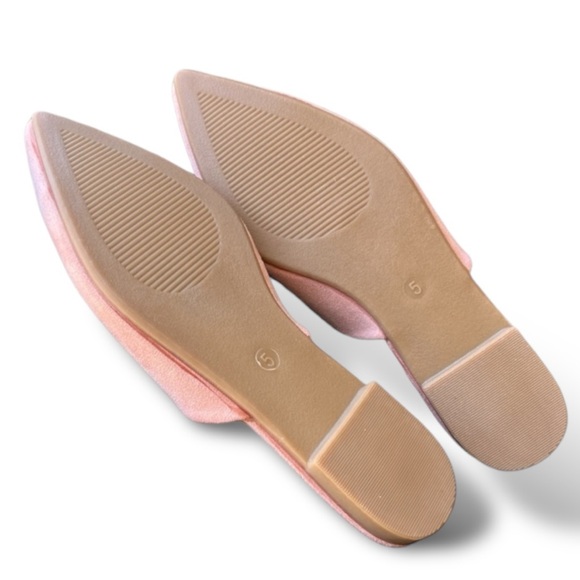 Women’s Pink Suede Mules Size 5. - Picture 7 of 9